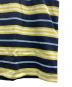 中古・古着 BURBERRY GOLF (バーバリーゴルフ) シャドーホースボーダーTシャツ ネイビー×イエロー サイズ:160 未使用品：3500円
