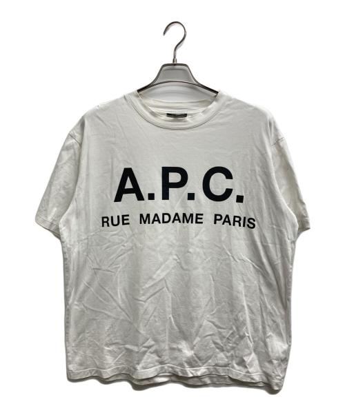A.P.C.（アーペーセー）A.P.C. (アーペーセー) ロゴTシャツ ホワイト サイズ:Lの古着・服飾アイテム
