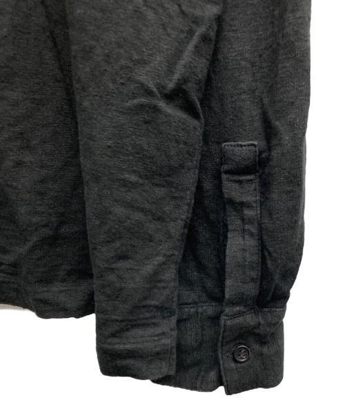 AURALEE（オーラリー）AURALEE (オーラリー) リネン混ヘンリーネックカットソー ブラック サイズ:4の古着・服飾アイテム