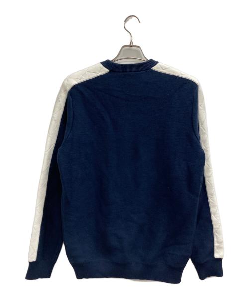 LACOSTE（ラコステ）LACOSTE (ラコステ) ショルダー編み変えコットンニットセーター ネイビー サイズ:M 未使用品の古着・服飾アイテム