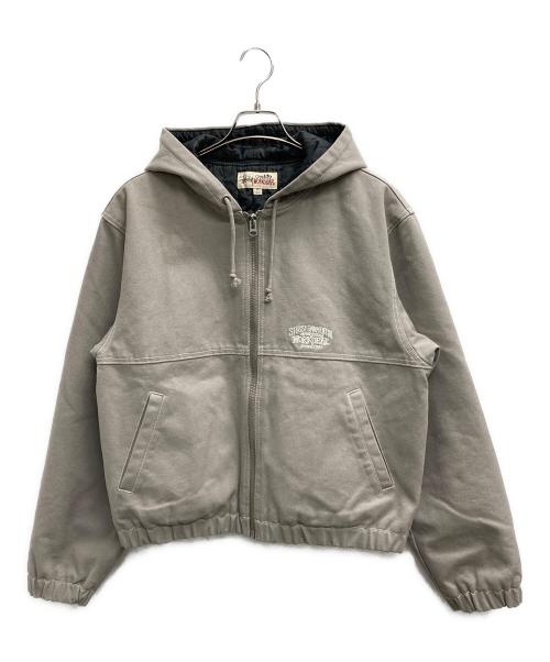stussy（ステューシー）stussy (ステューシー) Work Jacket Contrast Stitch / ワークジャケットコントラストスティッチ グレー サイズ:Mの古着・服飾アイテム