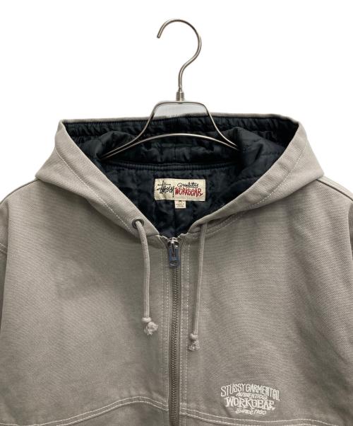 stussy（ステューシー）stussy (ステューシー) Work Jacket Contrast Stitch / ワークジャケットコントラストスティッチ グレー サイズ:Mの古着・服飾アイテム