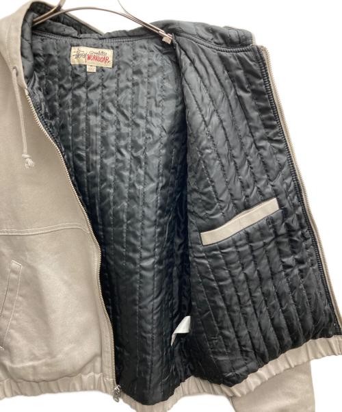 stussy（ステューシー）stussy (ステューシー) Work Jacket Contrast Stitch / ワークジャケットコントラストスティッチ グレー サイズ:Mの古着・服飾アイテム