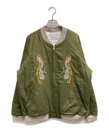 RADIALL（ラディアル）の古着「YIN YANG -SOUVENIOR JACKET / インヤンスーベニアジャケット」｜グリーン