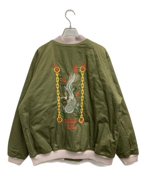 RADIALL（ラディアル）RADIALL (ラディアル) YIN YANG -SOUVENIOR JACKET / インヤンスーベニアジャケット グリーン サイズ:Sの古着・服飾アイテム