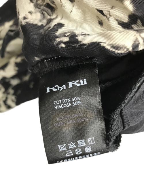 KMRII（ケムリ）KMRII (ケムリ) Tie Dye Viscose Triangle Pants(タイダイビスコーストライアングルパンツ) ブラック×ホワイト サイズ:2の古着・服飾アイテム