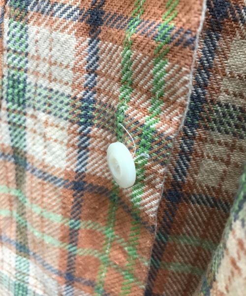 RRL（ダブルアールエル）RRL (ダブルアールエル) チェックネルシャツ オレンジ サイズ:Mの古着・服飾アイテム