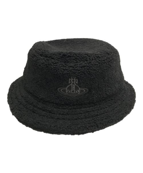 Vivienne Westwood（ヴィヴィアンウエストウッド）Vivienne Westwood (ヴィヴィアンウエストウッド) ボア バケットハット ブラックの古着・服飾アイテム