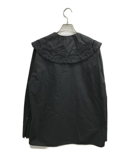 UNITED ARROWS TOKYO（ユナイテッドアローズトウキョウ）UNITED ARROWS TOKYO (ユナイテッドアローズトウキョウ) エンブロイダリーカラー 2WAY ブラウス ブラック サイズ:Freeの古着・服飾アイテム