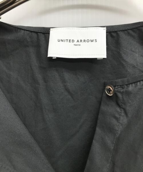 UNITED ARROWS TOKYO（ユナイテッドアローズトウキョウ）UNITED ARROWS TOKYO (ユナイテッドアローズトウキョウ) エンブロイダリーカラー 2WAY ブラウス ブラック サイズ:Freeの古着・服飾アイテム