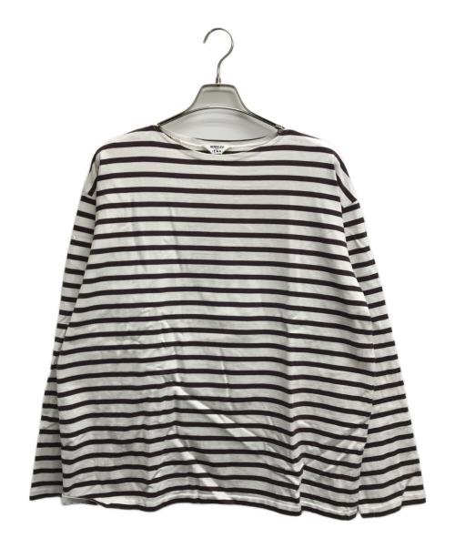 AURALEE（オーラリー）AURALEE (オーラリー) IENA (イエナ) バスクシャツ ホワイト×ブラウン サイズ:不明（実寸サイズをご確認ください）の古着・服飾アイテム