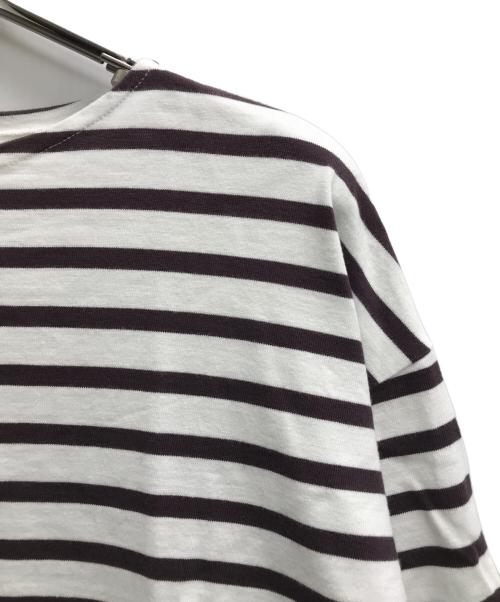 AURALEE（オーラリー）AURALEE (オーラリー) IENA (イエナ) バスクシャツ ホワイト×ブラウン サイズ:不明（実寸サイズをご確認ください）の古着・服飾アイテム