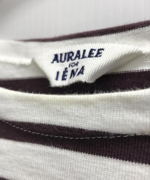 AURALEE（オーラリー）AURALEE (オーラリー) IENA (イエナ) バスクシャツ ホワイト×ブラウン サイズ:不明（実寸サイズをご確認ください）の古着・服飾アイテム