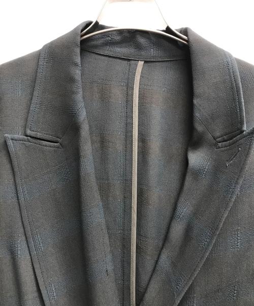 YOKE（ヨーク）YOKE (ヨーク) PLAID JACQUARD DOUBLE BREASTED BLAZER グリーン サイズ:1の古着・服飾アイテム