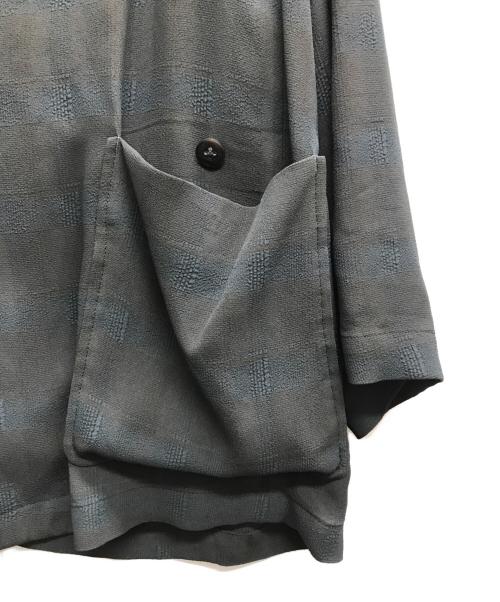 YOKE（ヨーク）YOKE (ヨーク) PLAID JACQUARD DOUBLE BREASTED BLAZER グリーン サイズ:1の古着・服飾アイテム