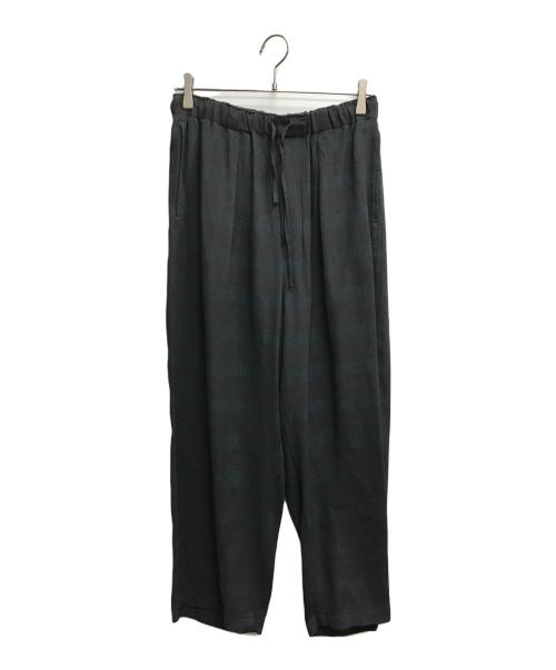 YOKE（ヨーク）YOKE (ヨーク) PLAID JACQUARD EASY PANTS グリーン サイズ:2の古着・服飾アイテム