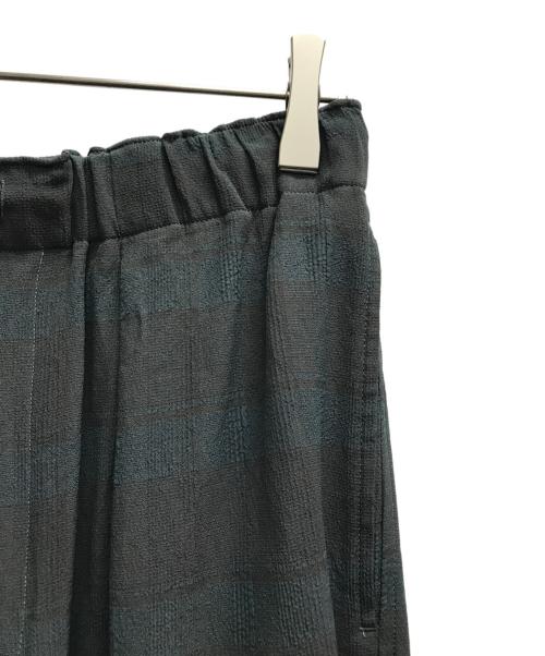 YOKE（ヨーク）YOKE (ヨーク) PLAID JACQUARD EASY PANTS グリーン サイズ:2の古着・服飾アイテム