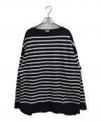 blurhmsROOTSTOCKブラームスルーツストック）の古着「Basque Shirt(バスクシャツ)」｜ネイビー