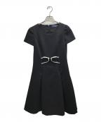 M'S GRACYエムズグレイシー）の古着「ウエストリボンワンピース」｜ブラック