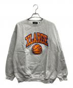 X-LARGEエクストララージ）の古着「COLLEGE LOGO CREWNECK SWEAT」｜グレー