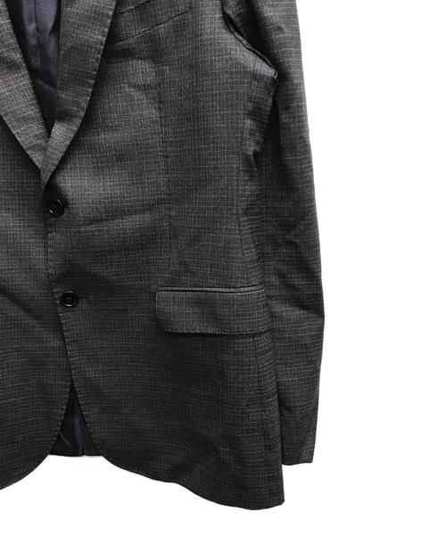 EMPORIO ARMANI（エンポリオアルマーニ）EMPORIO ARMANI (エンポリオアルマーニ) M LINE チェック柄テーラードジャケット(Mラインチェック柄テーラードジャケット) ネイビー サイズ:1の古着・服飾アイテム