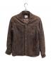 EMMETI（エンメティ）の古着「ゴートスウェードジャケット」｜ブラウン