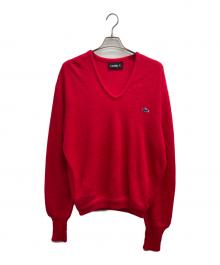 IZOD（アイゾッド）の古着「70’sVネックニット」｜レッド