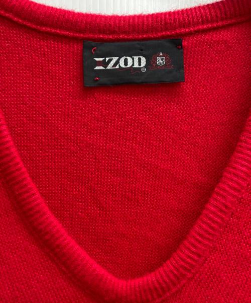 IZOD（アイゾッド）IZOD (アイゾッド) 70’sVネックニット レッド サイズ:記載なしの古着・服飾アイテム