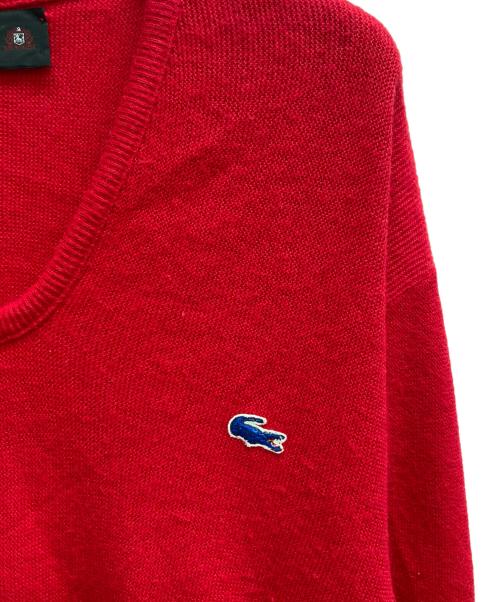 IZOD（アイゾッド）IZOD (アイゾッド) 70’sVネックニット レッド サイズ:記載なしの古着・服飾アイテム