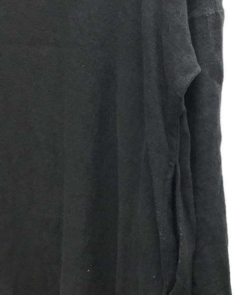 evam eva vie（エヴァムエヴァ ヴィー）evam eva vie (エヴァムエヴァ ヴィー) ドロップショルダーVネックワンピース ブラック サイズ:1の古着・服飾アイテム