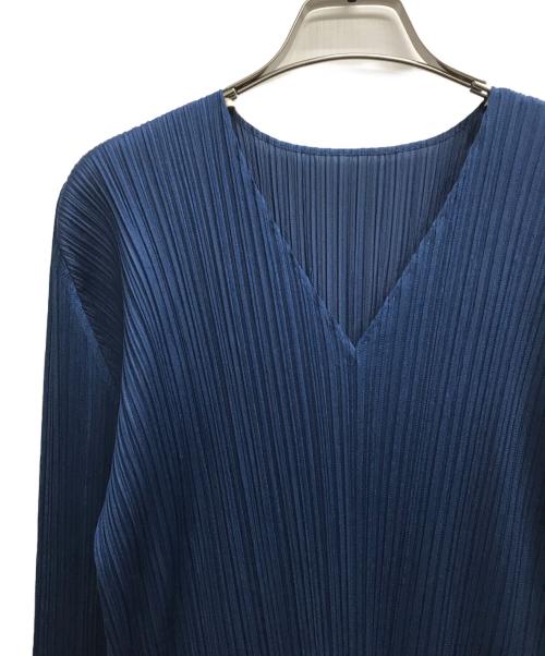 PLEATS PLEASE（プリーツプリーズ）PLEATS PLEASE (プリーツプリーズ) プリーツ加工ワンピース ブルー サイズ:2の古着・服飾アイテム