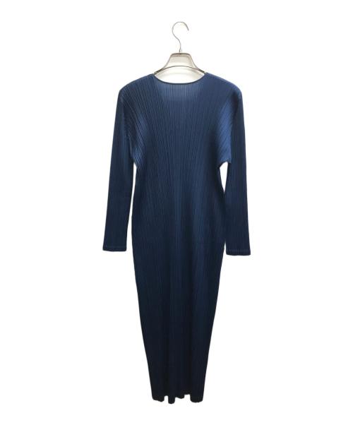 PLEATS PLEASE（プリーツプリーズ）PLEATS PLEASE (プリーツプリーズ) プリーツ加工ワンピース ブルー サイズ:2の古着・服飾アイテム
