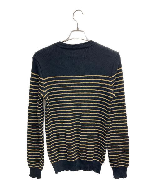 BALMAIN（バルマン）BALMAIN (バルマン) ボーダーニット ブラック サイズ:Ｓの古着・服飾アイテム