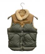 RockyMountainFeatherBedロッキーマウンテンフェザーベッド）の古着「切替ダウンベスト」｜カーキ