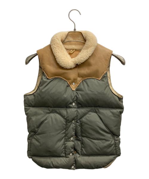 RockyMountainFeatherBed（ロッキーマウンテンフェザーベッド）RockyMountainFeatherBed (ロッキーマウンテンフェザーベッド) 切替ダウンベスト カーキ サイズ:7/8の古着・服飾アイテム