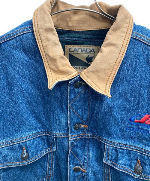 CANADA SPORTS WEAR（カナダ スポーツウェア）CANADA SPORTS WEAR (カナダ スポーツウェア) デニムジャケット インディゴ サイズ:Ｌの古着・服飾アイテム
