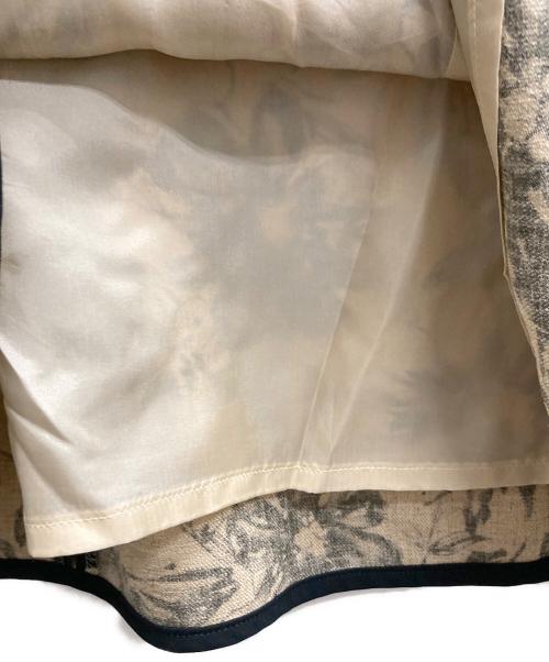 M'S GRACY（エムズグレイシー）M'S GRACY (エムズグレイシー) ボタニカルワンピース ブラック×ベージュ サイズ:38の古着・服飾アイテム