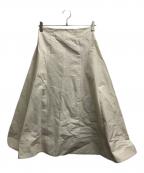 ESTNATIONエストネーション）の古着「ミモレフレアスカート」｜アイボリー