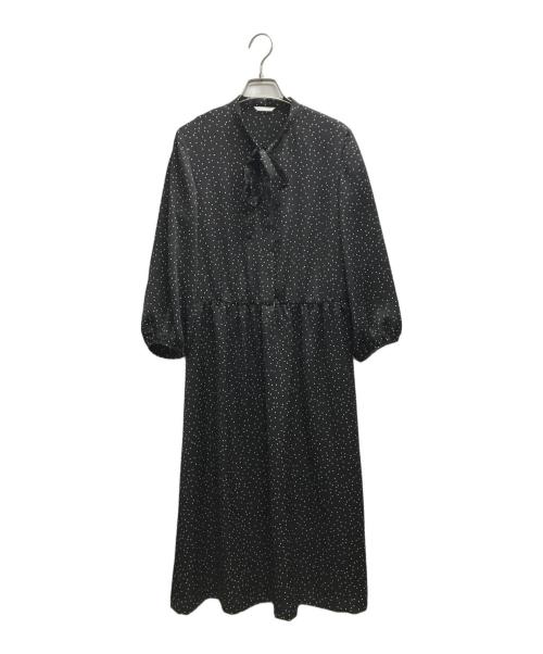 AMACA（アマカ）AMACA (アマカ) ボウタイブラウスワンピース ブラック サイズ:３８の古着・服飾アイテム