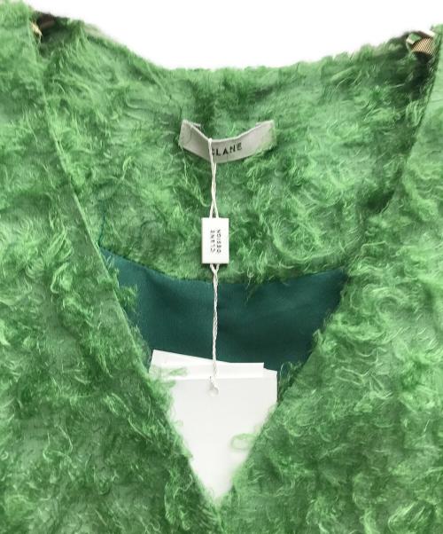 CLANE（クラネ）CLANE (クラネ) FEATHER SHELL BUTTON CARDIGAN グリーン サイズ:1の古着・服飾アイテム
