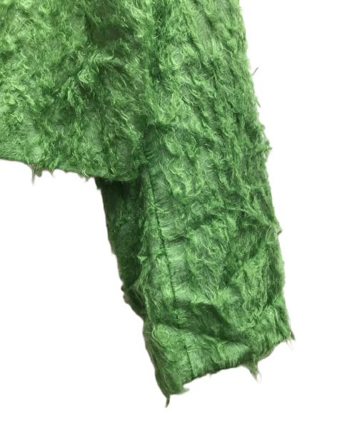 CLANE（クラネ）CLANE (クラネ) FEATHER SHELL BUTTON CARDIGAN グリーン サイズ:1の古着・服飾アイテム