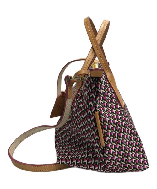 ROBERTA PIERI（ロベルタピエリ）ROBERTA PIERI (ロベルタピエリ) 2WAYバッグ ブラック×ショッキングピンクの古着・服飾アイテム