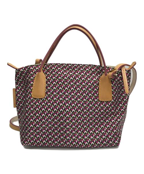 ROBERTA PIERI（ロベルタピエリ）ROBERTA PIERI (ロベルタピエリ) 2WAYバッグ ブラック×ショッキングピンクの古着・服飾アイテム