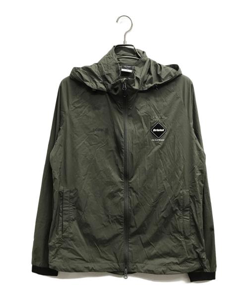 F.C.R.B.（エフシーレアルブリストル）F.C.R.B. (エフシーレアルブリストル) STRETCH LIGHT WEIGHT HOODED BLOUSON オリーブ サイズ:Lの古着・服飾アイテム
