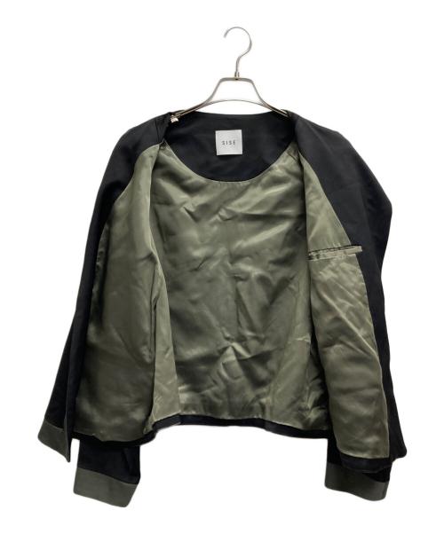 Sise（シセ）Sise (シセ) 切替ジャケット ブラック×カーキ サイズ:2の古着・服飾アイテム