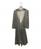 DIANE VON FURSTENBERGダイアンフォンファステンバーグ）の古着「カシュクール総柄ワンピース」｜ブラック