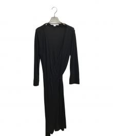 DIANE VON FURSTENBERG（ダイアンフォンファステンバーグ）の古着「カシュクールワンピース」｜ブラック