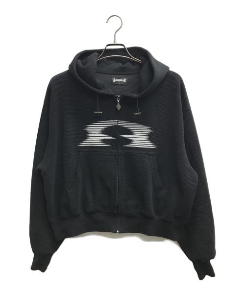 SUPPLIER（サプライヤー）SUPPLIER (サプライヤー) Waffle Zip Hoodie ブラック サイズ:Mの古着・服飾アイテム