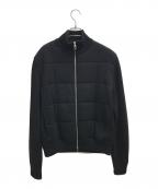 LOUIS VUITTONルイ ヴィトン）の古着「ジップアップニットジャケット」｜ブラック