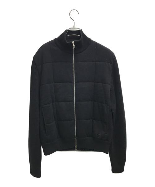 LOUIS VUITTON（ルイ ヴィトン）LOUIS VUITTON (ルイ ヴィトン) ジップアップニットジャケット ブラック サイズ:Lの古着・服飾アイテム